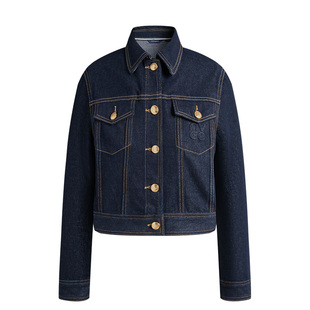 Navigare意大利小帆船短装外套女士2025秋季新款通勤牛仔夹克上衣