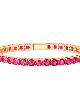 GXIAOXIAO网球链满镶红色手链