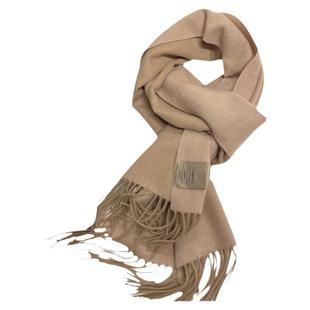 重磅珍品澳洲wool纯色简约双面羊毛围巾女冬百搭保暖窄版男士围脖