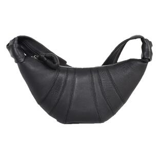 欧阳娜娜高圆圆同款小众真皮可颂包饺子包斜挎包羊角包羊皮牛角包