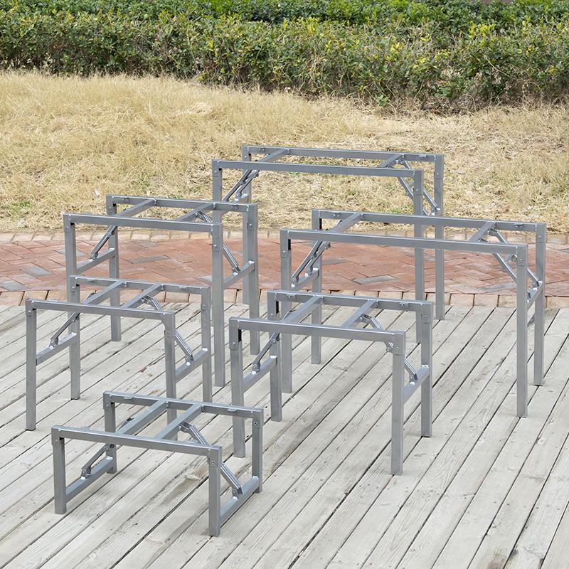 折叠桌腿支架 长方形桌架子 桌支撑架 可折叠餐桌架 铁桌子腿桌脚