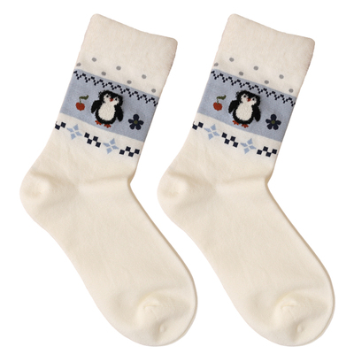 袜子女费尔岛中筒袜冬季2025新款