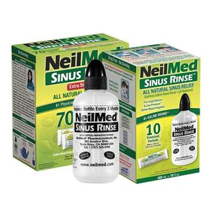 NeilMed洗鼻器家用清洁鼻腔鼻塞鼻炎成人洗鼻壶配高渗海盐冲洗器