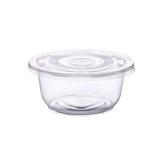 一次性餐具圆碗塑料碗冰粉家用碗筷汤碗食品级带盖餐饮外卖水果