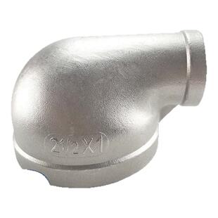 316L不锈钢变径弯头 90度异径 90°内螺纹 内牙丝扣接头 变径DN65