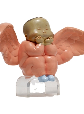 稀奇艺术天使比比雕塑摆件