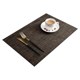 酒店饭店44系列PVC新中式餐桌垫酒店西餐隔热垫 防滑盘垫碗垫茶席