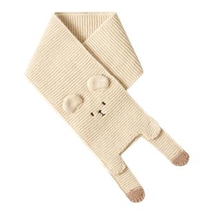 尼多熊儿童针织围巾长款宝宝防风保暖护颈巾男女童百搭围脖秋冬款