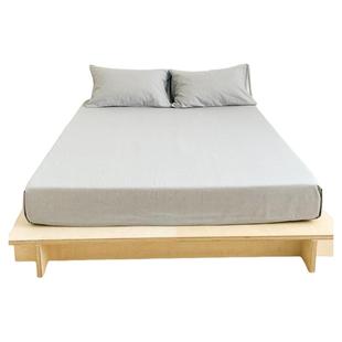 全棉老粗布床单床笠加厚纯色肌理A类春夏季可水洗凉席软席空调席