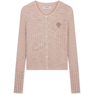 TeenieWeenie小熊女装秋季薄款chic空调衫气质圈圈纱毛衣针织开衫