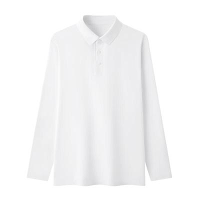 白小T舒暖百搭长袖男士POLO衫