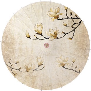 非遗手工油纸伞防雨防晒中式国风复古风汉服古典舞蹈道具玉兰花