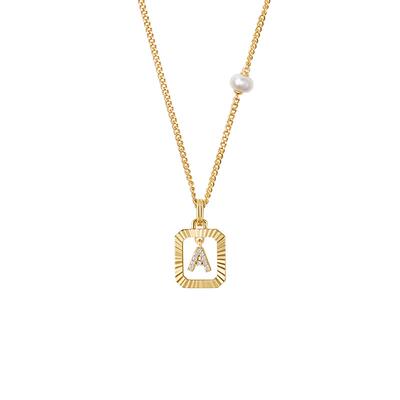 安铂洛利字母吊坠项链女