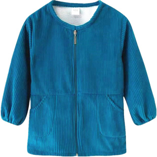 罩衣儿童秋冬季男女童加绒加厚宝宝羽绒服防水防脏可外穿吃饭罩衫