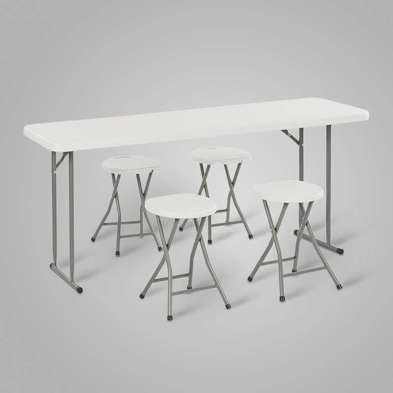 可折叠长条凳小桌子餐桌简易便携式户外摆摊活动长方形长桌椅凳子