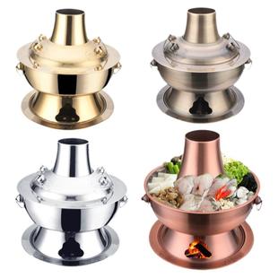 铜火锅仿老式碳锅紫铜仿铜不锈钢老北京木炭火锅盆鸳鸯炉具专用锅