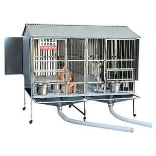 大牛不锈钢狗笼子大型犬室外防雨带厕所中特大号大狗专用新型狗笼