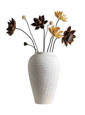 静物侘寂风肌理石纹花瓶感家居客厅插花电视柜酒店装饰摆件