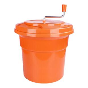 手摇脱水器果蔬菜甩干机沙拉手动甩干机多用途去水蓝生青菜沥水桶