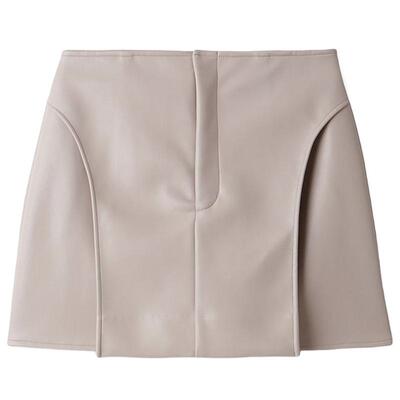 SNIDELA字仿皮短款裙裤