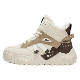 回力雪地靴男款冬季2025新款男士皮面高帮工装靴加绒保暖防水棉鞋