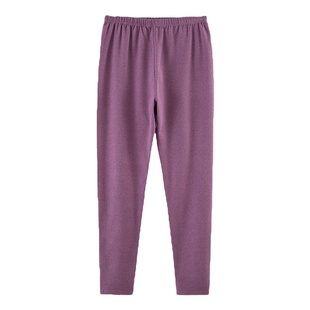 德绒自发热秋裤女士薄款加肥加大码妈妈黑色内穿打底老年人保暖裤