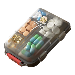 优甲乐药盒随身便携药物药片分装盒一日三餐吃药食品级大容量盒子