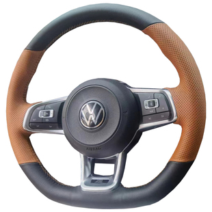 大众高尔夫7探岳R-Line方向盘套真皮途昂X凌度GTS把套手缝专用款