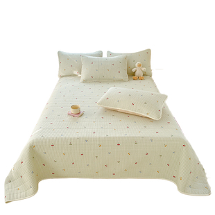 轻奢高级感纯棉床盖2026新款四季通用全棉榻榻米专用床单夹棉防滑