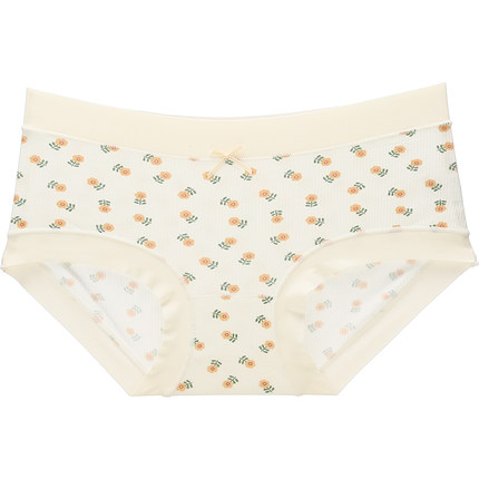 六只兔子内裤女亲肤透气不闷汗女生三角裤舒适中腰碎花短裤头