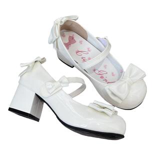 心萌少女原创Lolita高跟鞋茶会千金优雅圆头全皮中跟洛丽塔小皮鞋