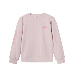 鸿星尔克童装女童纯棉卫衣春装女孩中大童套头衫儿童运动长袖上衣