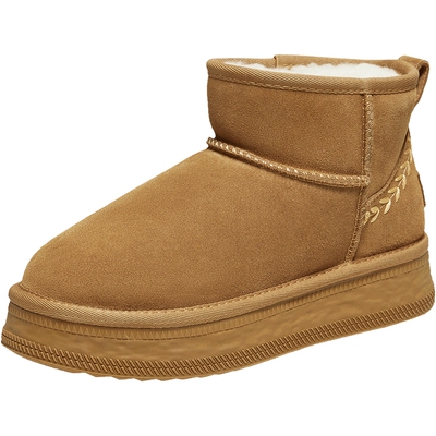 TATA他她雪地靴冬季绒绒靴厚底防水防滑加绒雪地毛毛棉靴CWX01DD5