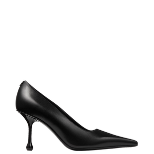 [礼物]JIMMY CHOO/IXIA 80 女士黑色皮革滴跟高跟鞋JC