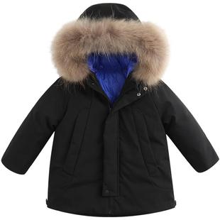 奥莱特卖马克珍妮男童羽绒服加厚中长款冬装外套保暖82955