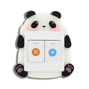 夜光开关贴墙贴保护套现代简约灯双开关3d立体家用装饰北欧边框套