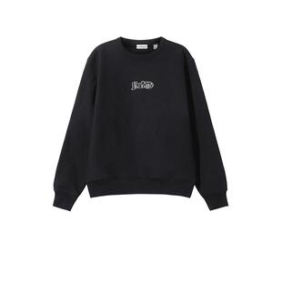 【自营】BURBERRY/博柏利男士棉质炭宽松版加绒圆领卫衣运动衫