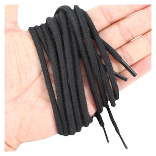 新式作战靴鞋带黑色鞋绳战术靴子圆粗马丁靴专用纯棉鞋绳