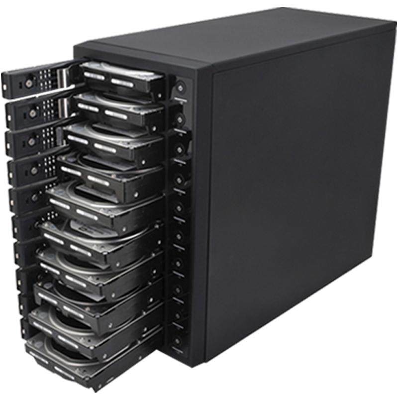 世特力USB3.2硬盘盒10盘独立开关