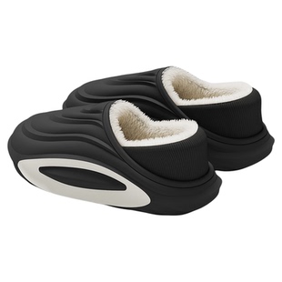 日本踩屎感棉拖鞋男款冬天2025新款室内家居加绒保暖包跟防水男士