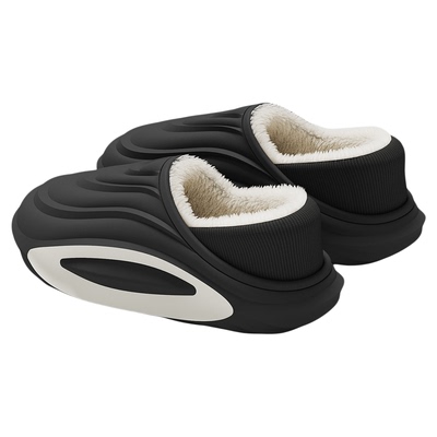 日本踩屎感棉拖鞋男款冬天2025新款室内家居加绒保暖包跟防水男士