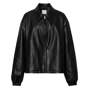 伊芙丽复古风宽松气质皮夹克短外套女2024冬季新款百搭时髦外套女