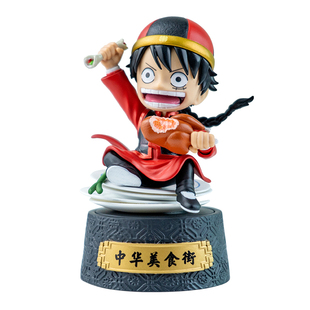 新款海贼王盲盒中华美食街系列手办正版航海王ONEPIECE摆件礼物