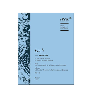 巴赫 圣母悼歌 D大调 BWV243 总谱 大熊原版乐谱书 Bach Magnificat D dur Partitur PB5733