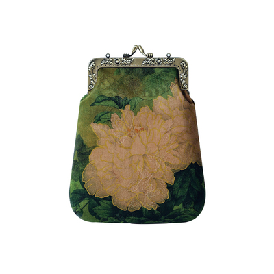 新中式香云纱口金链条手机包