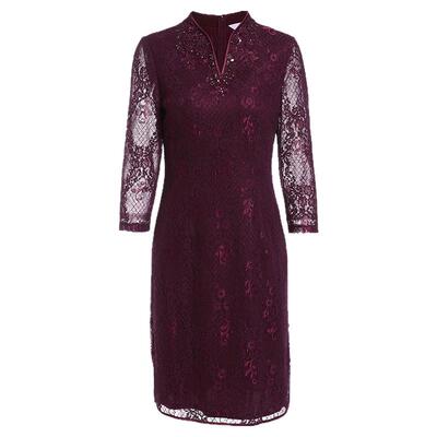 简爱诺女装春秋新款V领钉珠气质