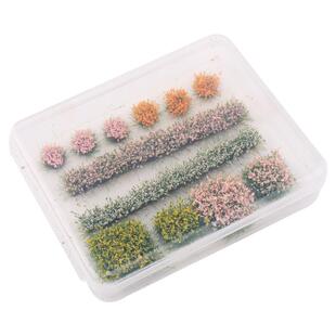 沙盘模型微缩仿真混装花草簇植被花卉野外军事火车场景景观装饰