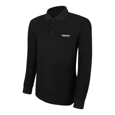 日高长袖polo衫男翻领打底T恤