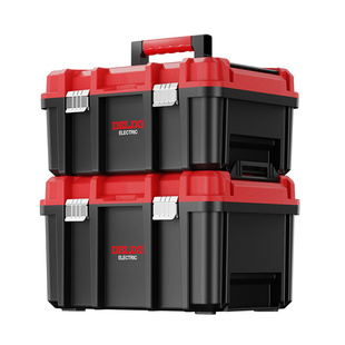 德力西宽体工具箱家用多功能五金收纳盒工业级电锤箱电动工具大号