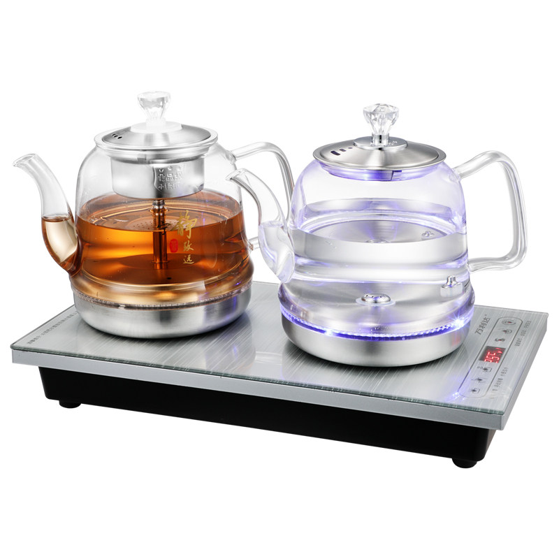 万利达全自动上水电热烧水壶茶台茶具家用玻璃底部抽水式电磁茶炉